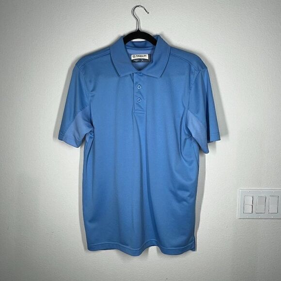 Magellan Outdoors Men's Laguna Polo Shirt Sz Small Blue - Picture 2 of 15